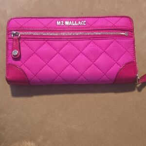 MZ Wallace Fuchsia Quilted Wallet